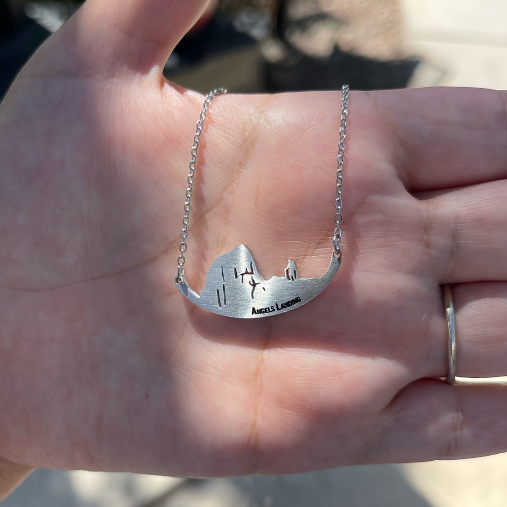 Angels Landing Hiking Climbing Running Camping Weatherproof Necklace